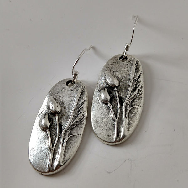 Sterling Silver Cattails Earrings