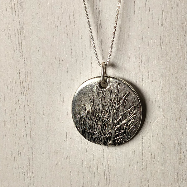 Sterling Silver Grassy Fields Necklace