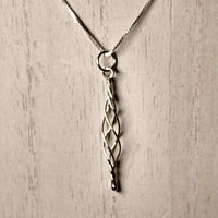 Sterling Silver Twisted Pendant Necklace