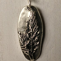 Sterling Silver Pine Needles Pendant Necklace