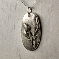 Sterling Silver Cattails Pendant Necklace